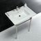 Fauceture KVPB31227W86 Dreyfuss 31" Console Sink W/SS Leg (8", 3 Hole), Wht/Nickel KVPB31227W86 - alternate 4